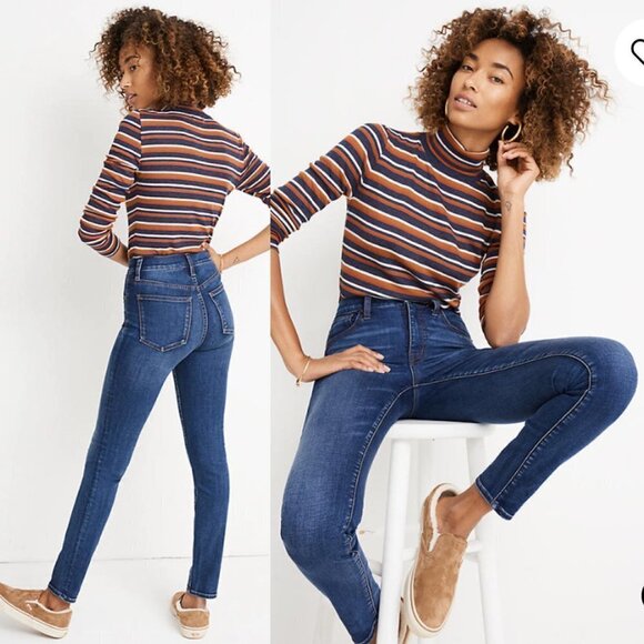 🦋 NEW MADEWELL 10 High Rise Skinny Jeans Tarren Dark Wash